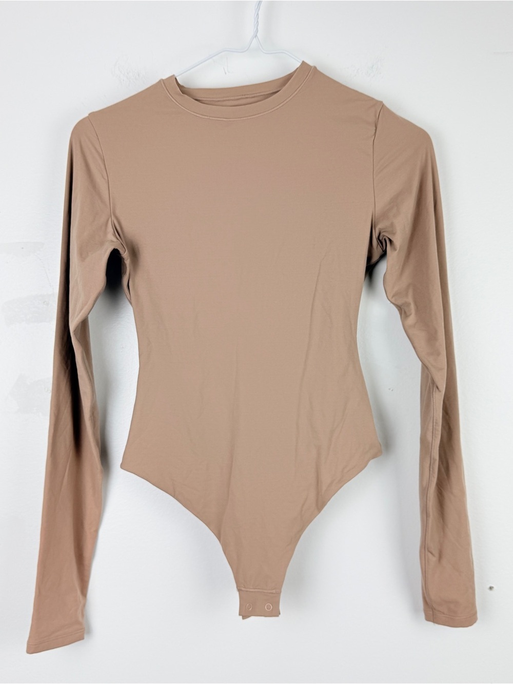 SKIMS Nude Second Skin Long Sleeve Bodysuit Minimalist Shapewear Top S
